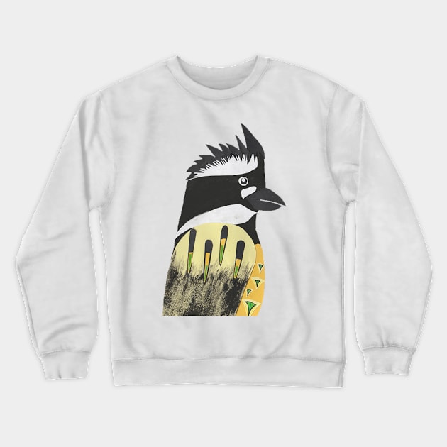 Native Birds of Australia Collage - Set 6 Shrike-tit Crewneck Sweatshirt by chortlzdesigns